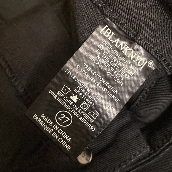 Blank NYC Black Fray Ankle Jeans NWT - Picture 12 of 12